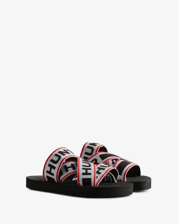 ENVUELTO CHANCLAS HUNTER ELASTIC CROSSOVER LOGO MUJER NEGRAS | 908THEQYK – CHANCLAS