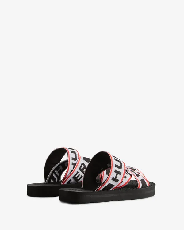 ENVUELTO CHANCLAS HUNTER ELASTIC CROSSOVER LOGO MUJER NEGRAS | 908THEQYK – CHANCLAS