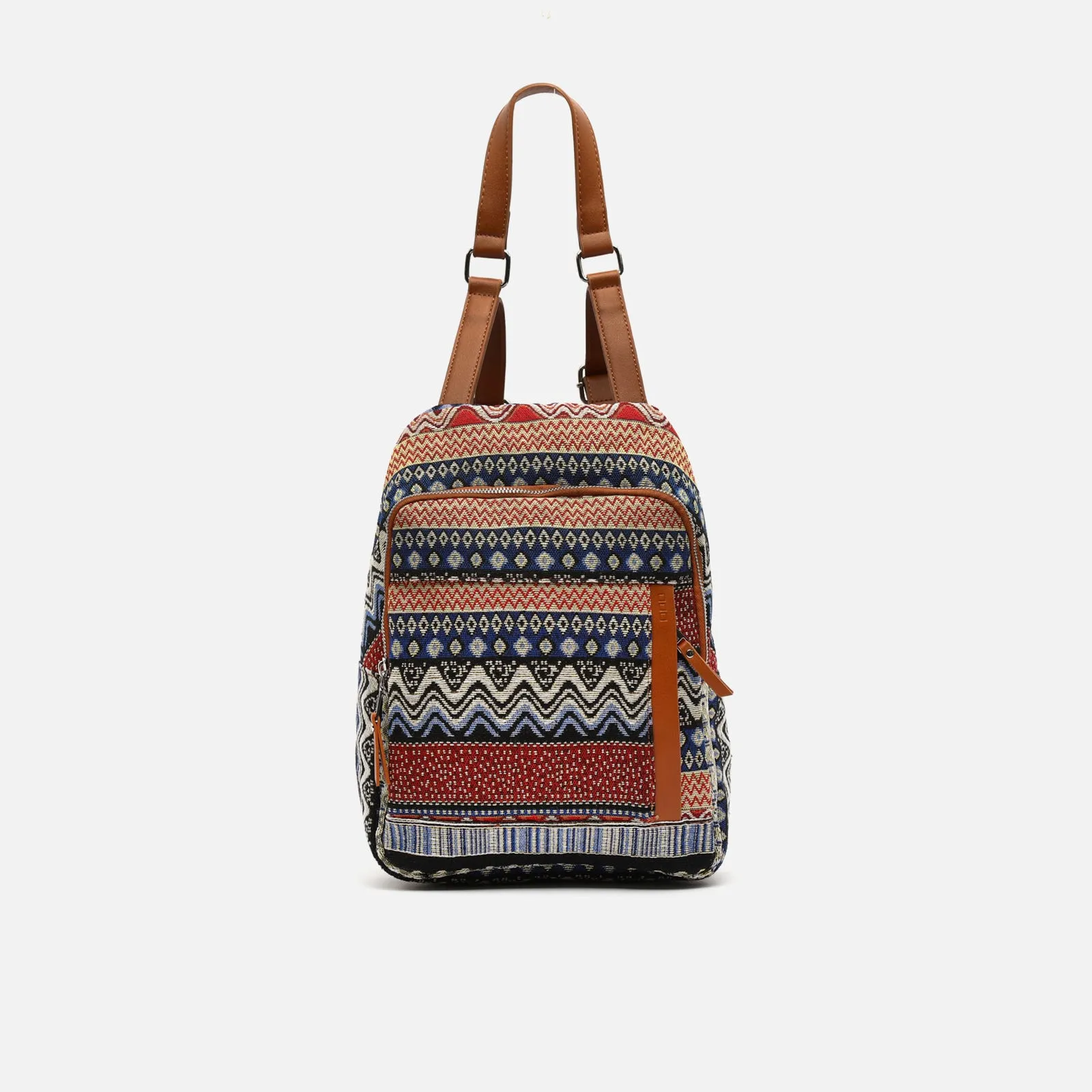 Eusebio mochila antirrobo con estampado jacquard