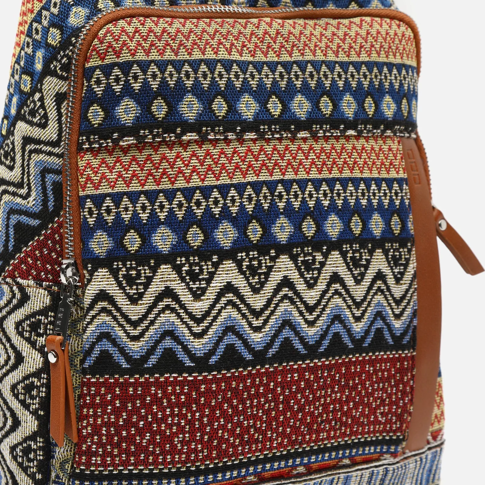 Eusebio mochila antirrobo con estampado jacquard