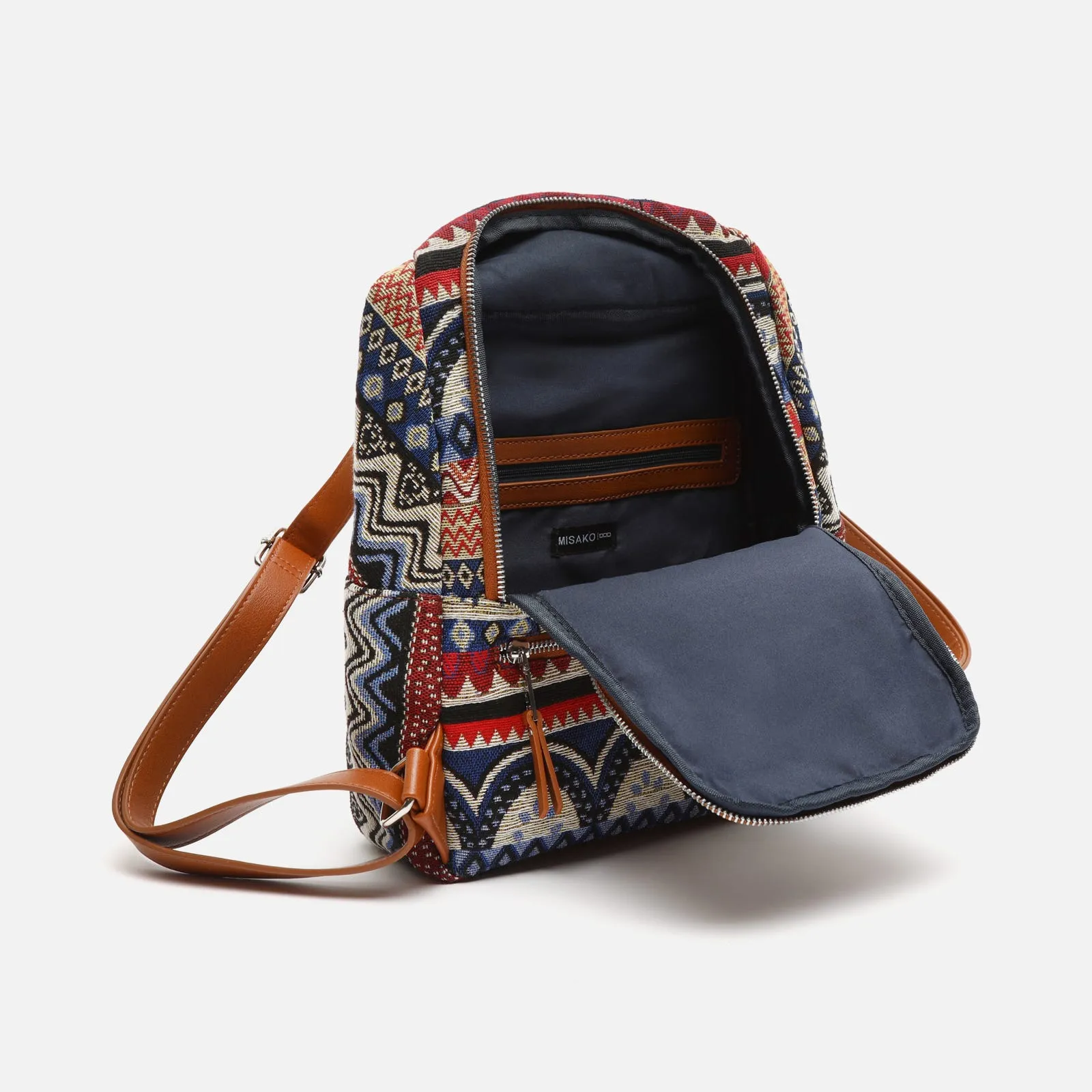 Eusebio mochila antirrobo con estampado jacquard