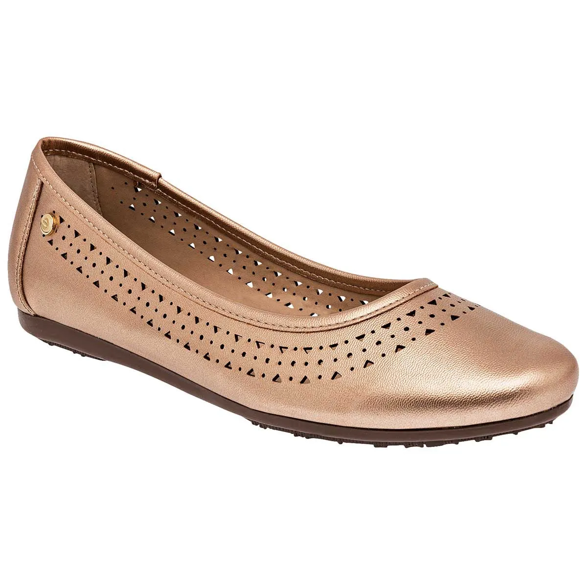 Flats Exterior Piel sintética Color Oro Para Mujer De RBCOLLECTION