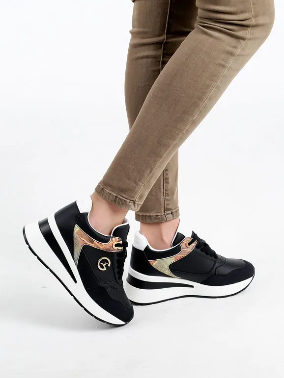 Gattinoni Zapatillas de mujer con cordones y cuña.