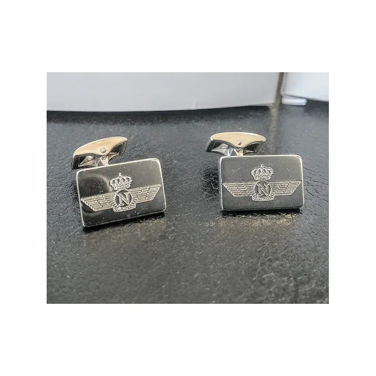 Gemelos de plata Rectangulares personalizables