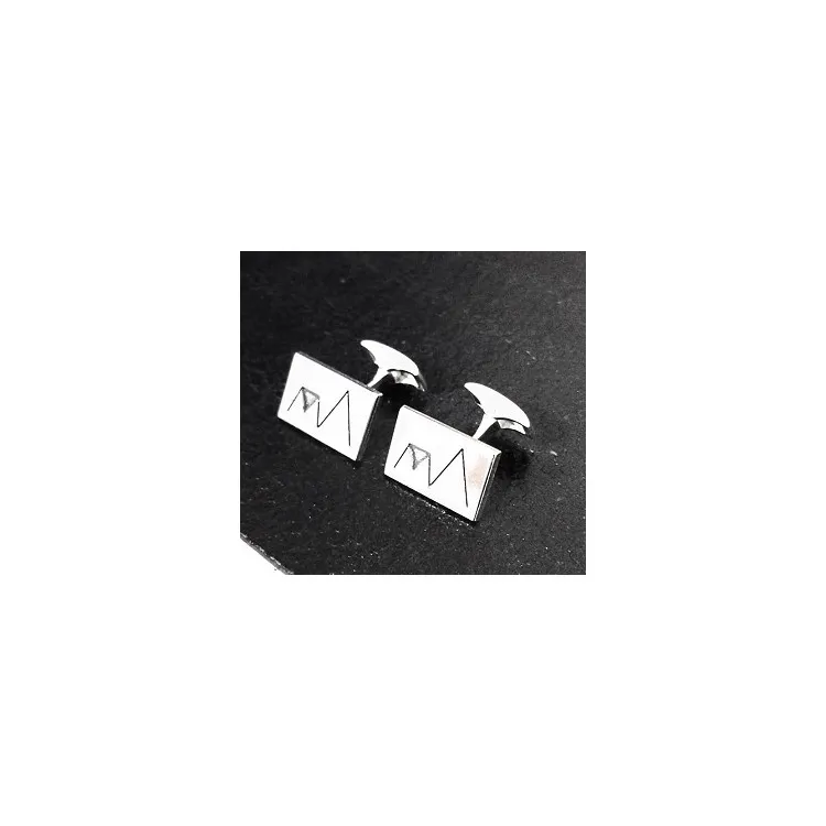 Gemelos de plata Rectangulares personalizables