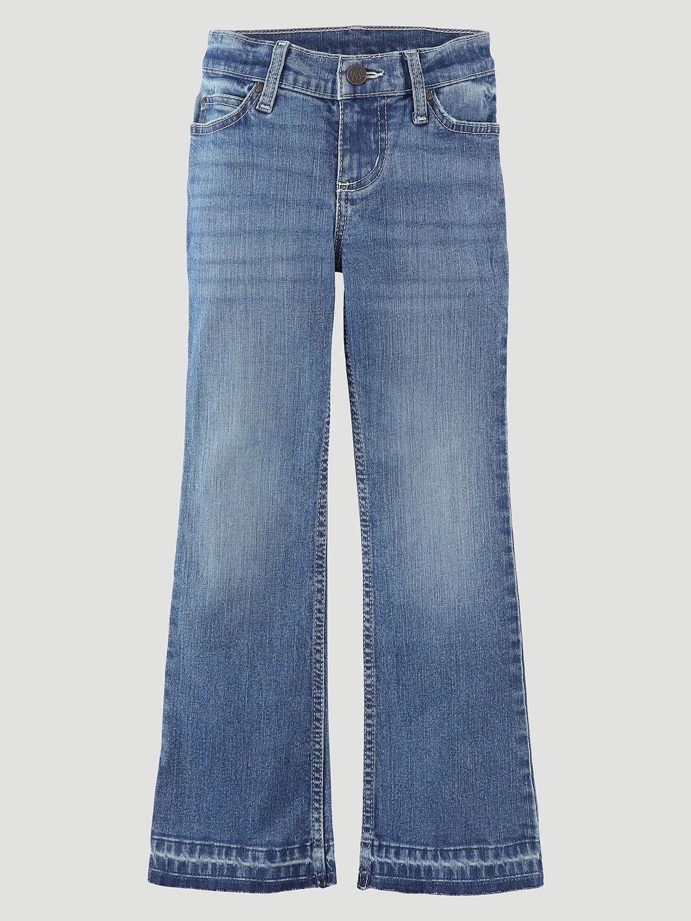 GIRL'S WRANGLER RAW HEM BOOTCUT JEAN IN ROSIE