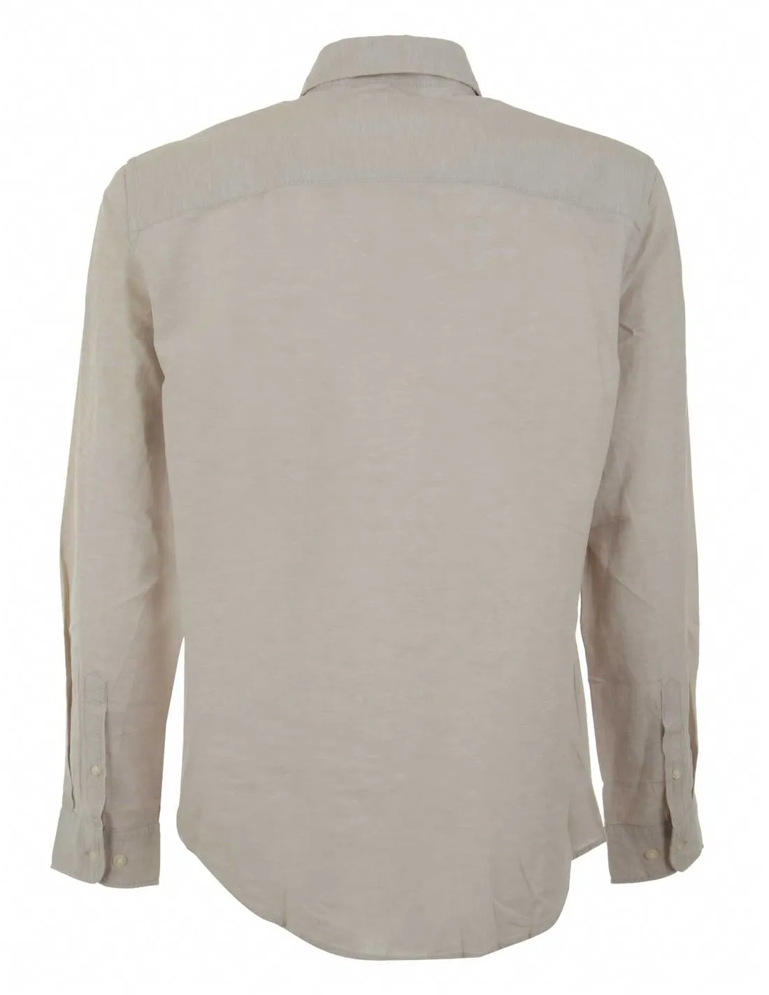 JACK & JONES  CAMISA BEIGE CROCKERY JJELINEN 12248579 HOMBRE