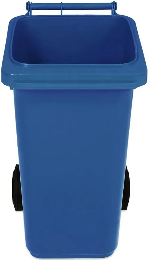 Jestic Cubo de Basura 120L con Ruedas de Goma Silenciosas para Recogida Diferenciada  Reciclaje Interior/Exterior EN840 (Azul  1