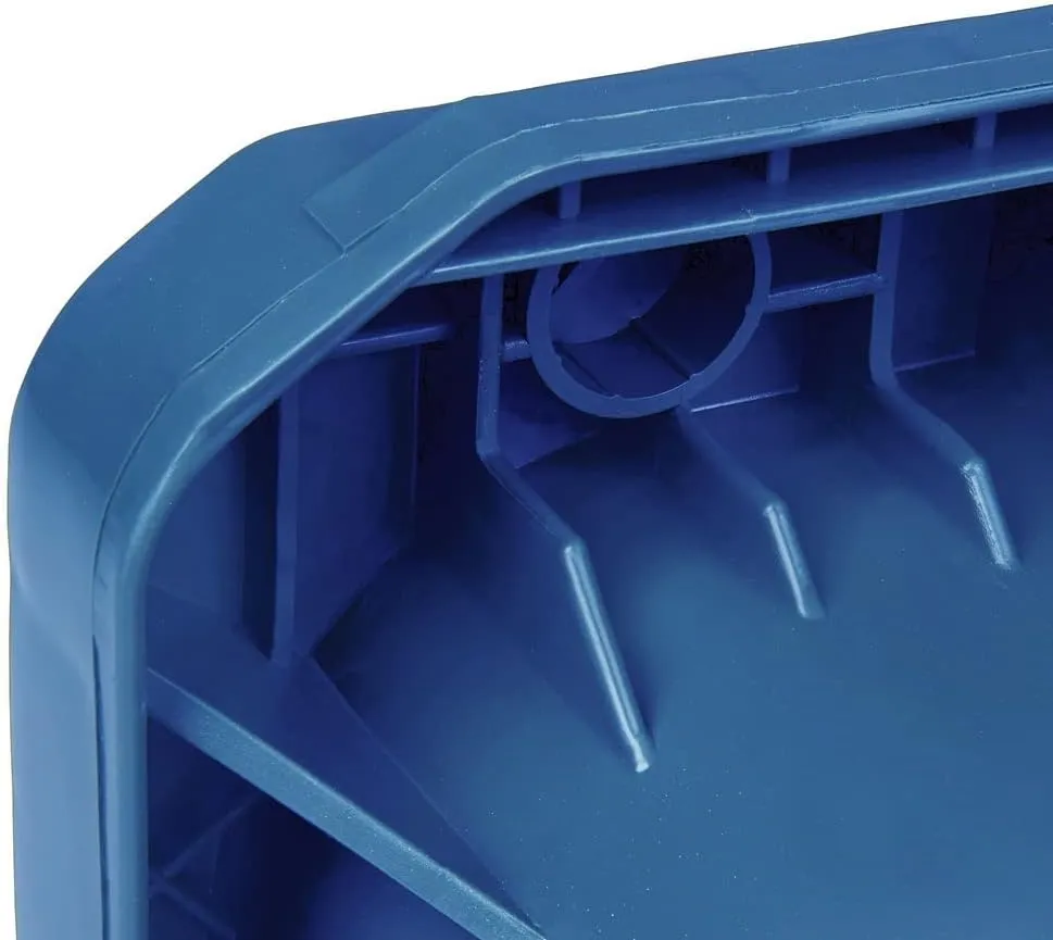 Jestic Cubo de Basura 120L con Ruedas de Goma Silenciosas para Recogida Diferenciada  Reciclaje Interior/Exterior EN840 (Azul  1