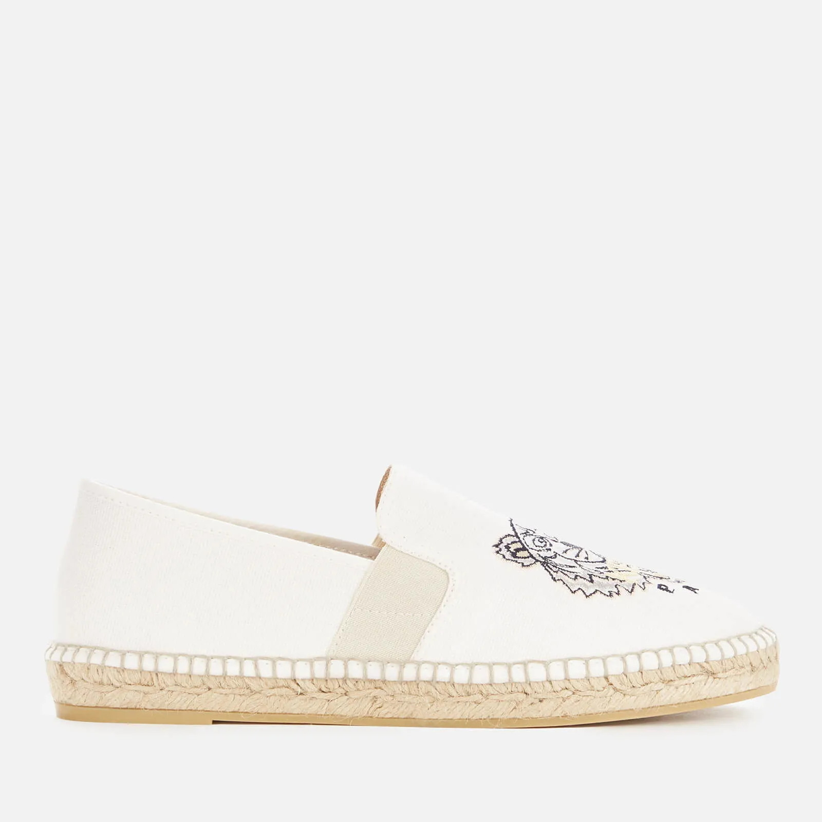 KENZO WOMEN'S TIGER ELASTIC ESPADRILLES  WHITE  UK 3.5