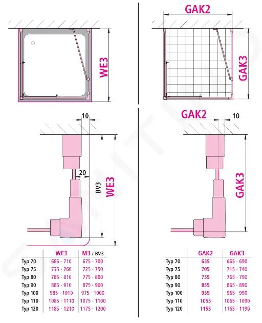 KERMI CADA XS  PUERTA DE DUCHA C2R, 110X200 CM, DERECHA, PLATA BRILLANTE/CRISTAL TRANSPARENTE CKC2R11020VPK