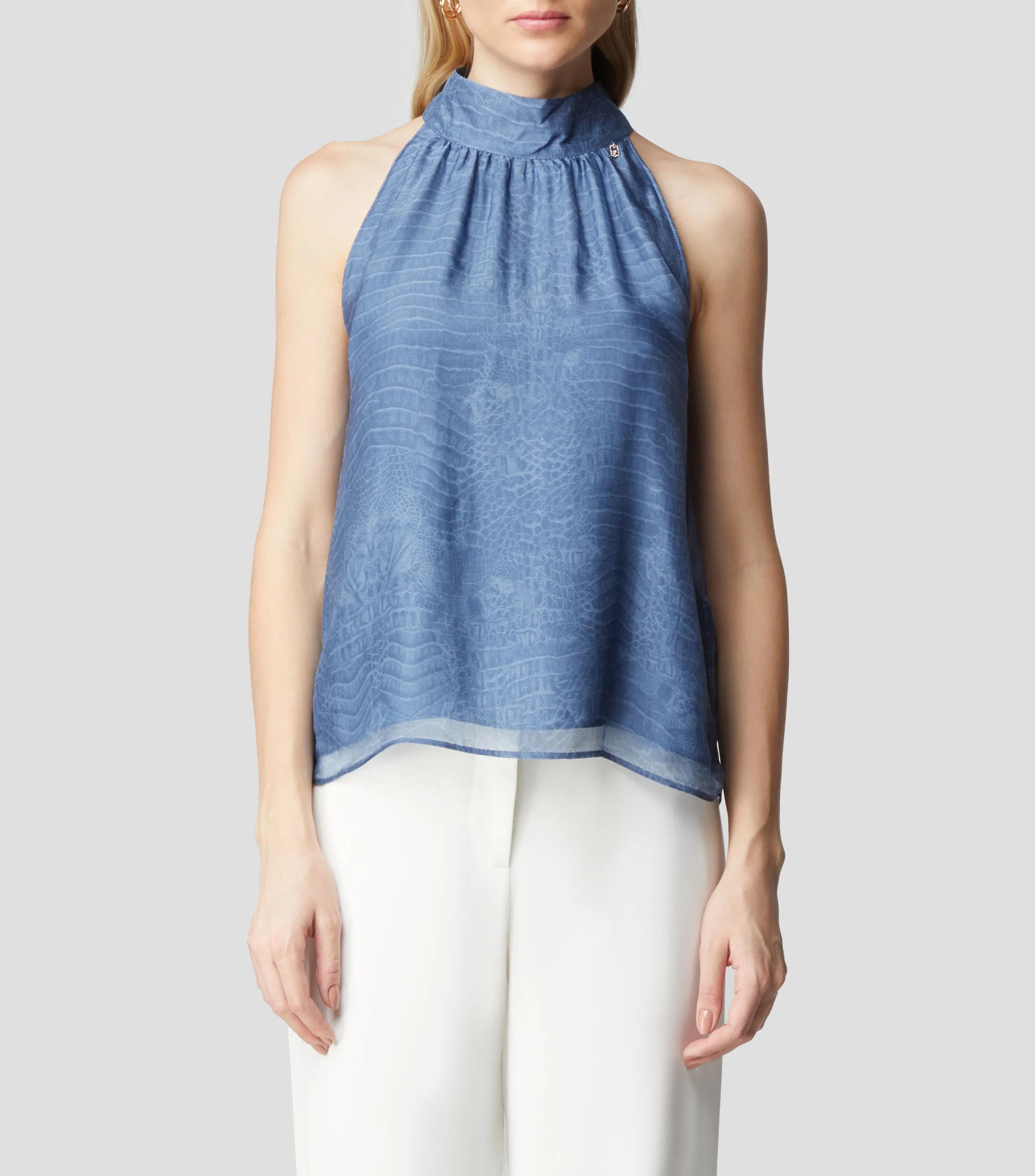 Liu Jo Blusa animalprint sin mangas Mujer