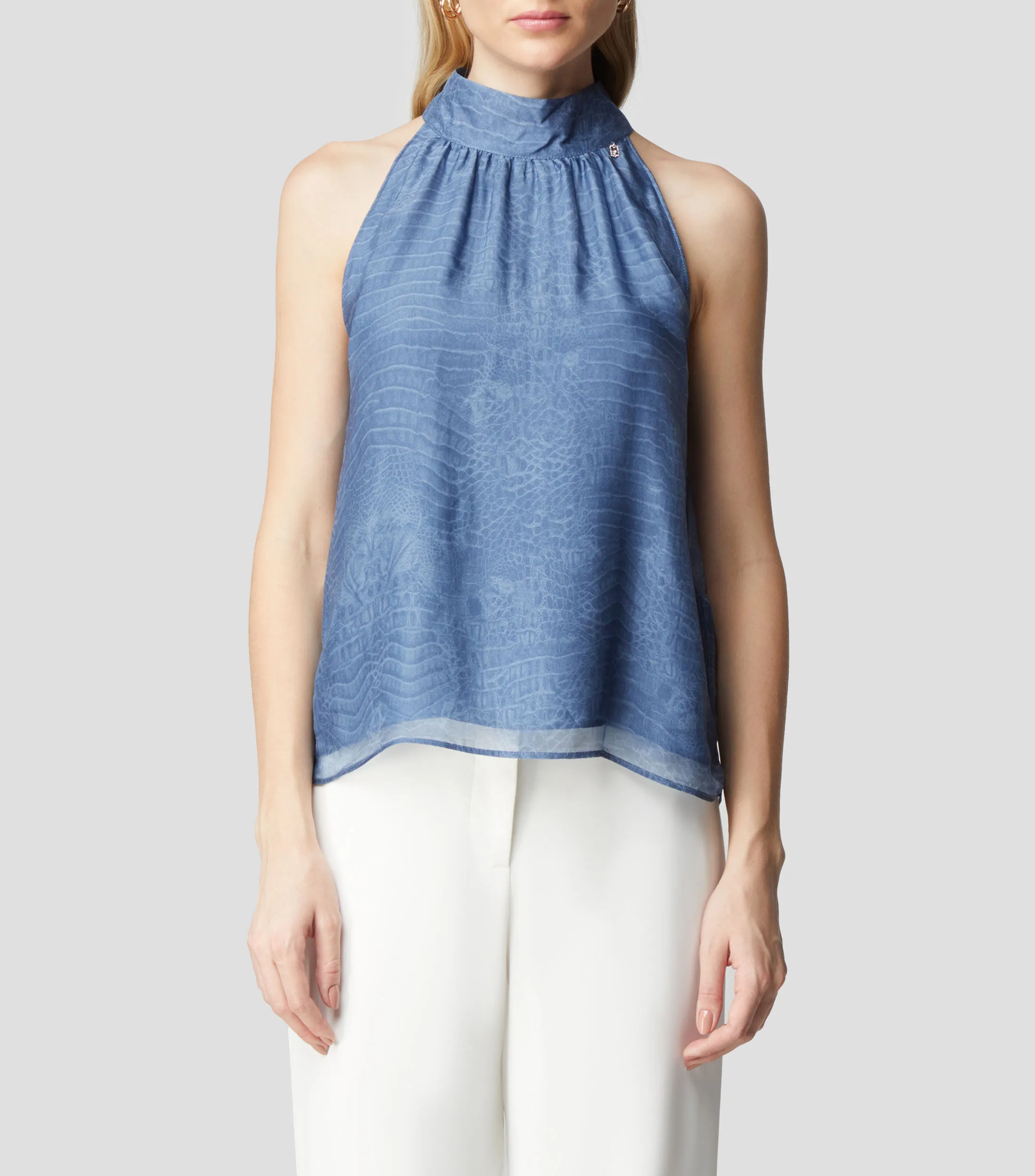 Liu Jo Blusa animalprint sin mangas Mujer