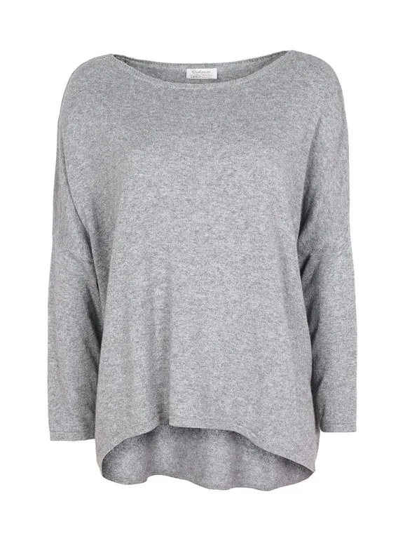 Made In Italy Jersey oversize de mujer en mezcla de cachemir y lana
