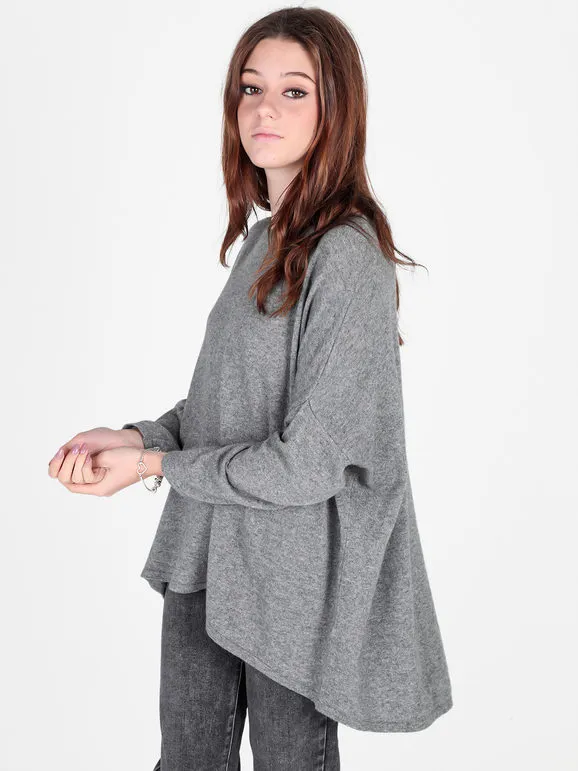 Made In Italy Jersey oversize de mujer en mezcla de cachemir y lana