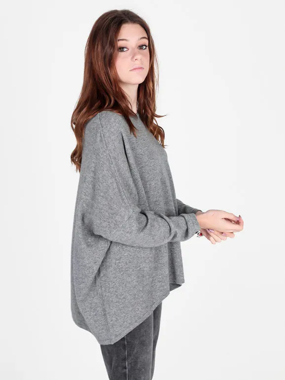 Made In Italy Jersey oversize de mujer en mezcla de cachemir y lana