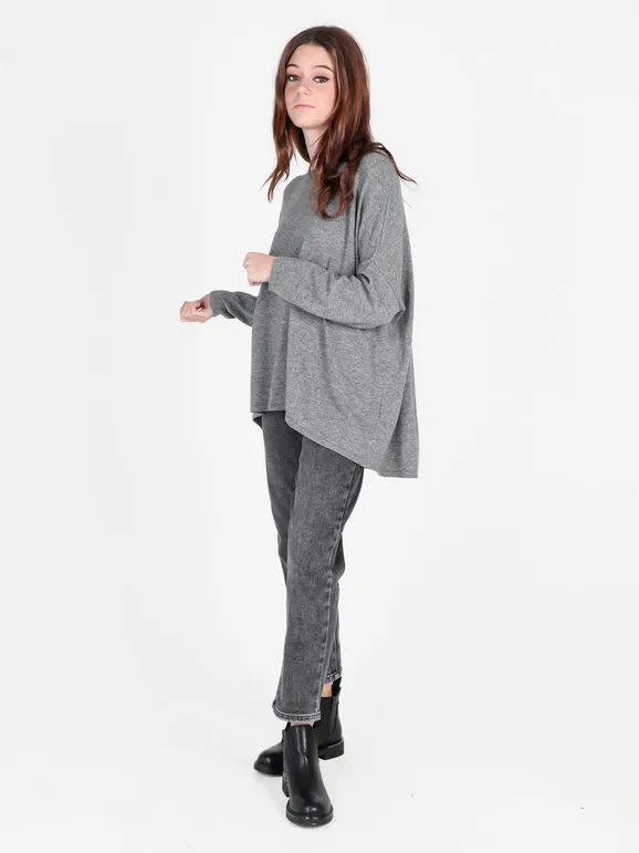 Made In Italy Jersey oversize de mujer en mezcla de cachemir y lana