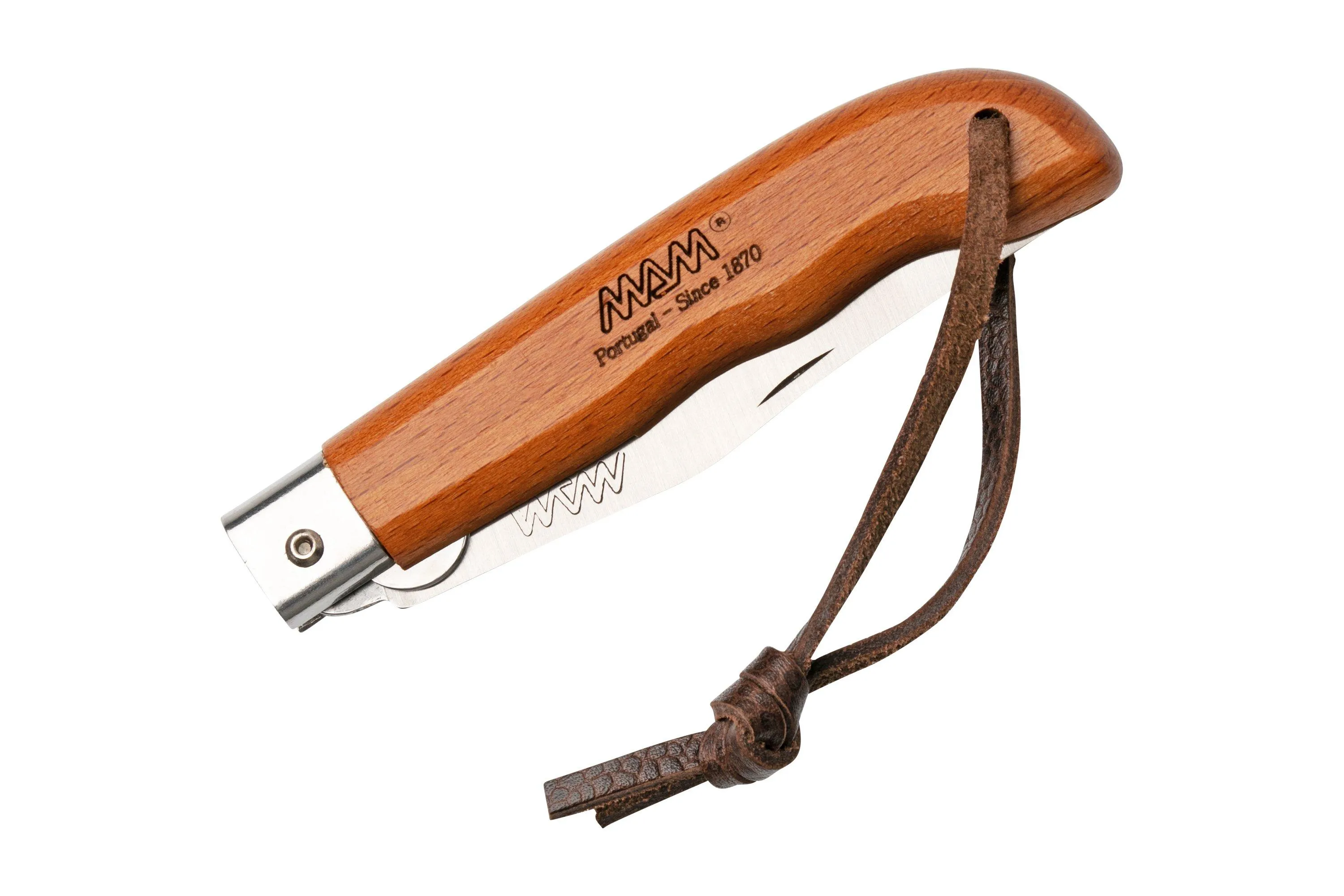 MAM Sportive, 8.3 cm hoja, linerlock, cordón de cuero 2048 navaja