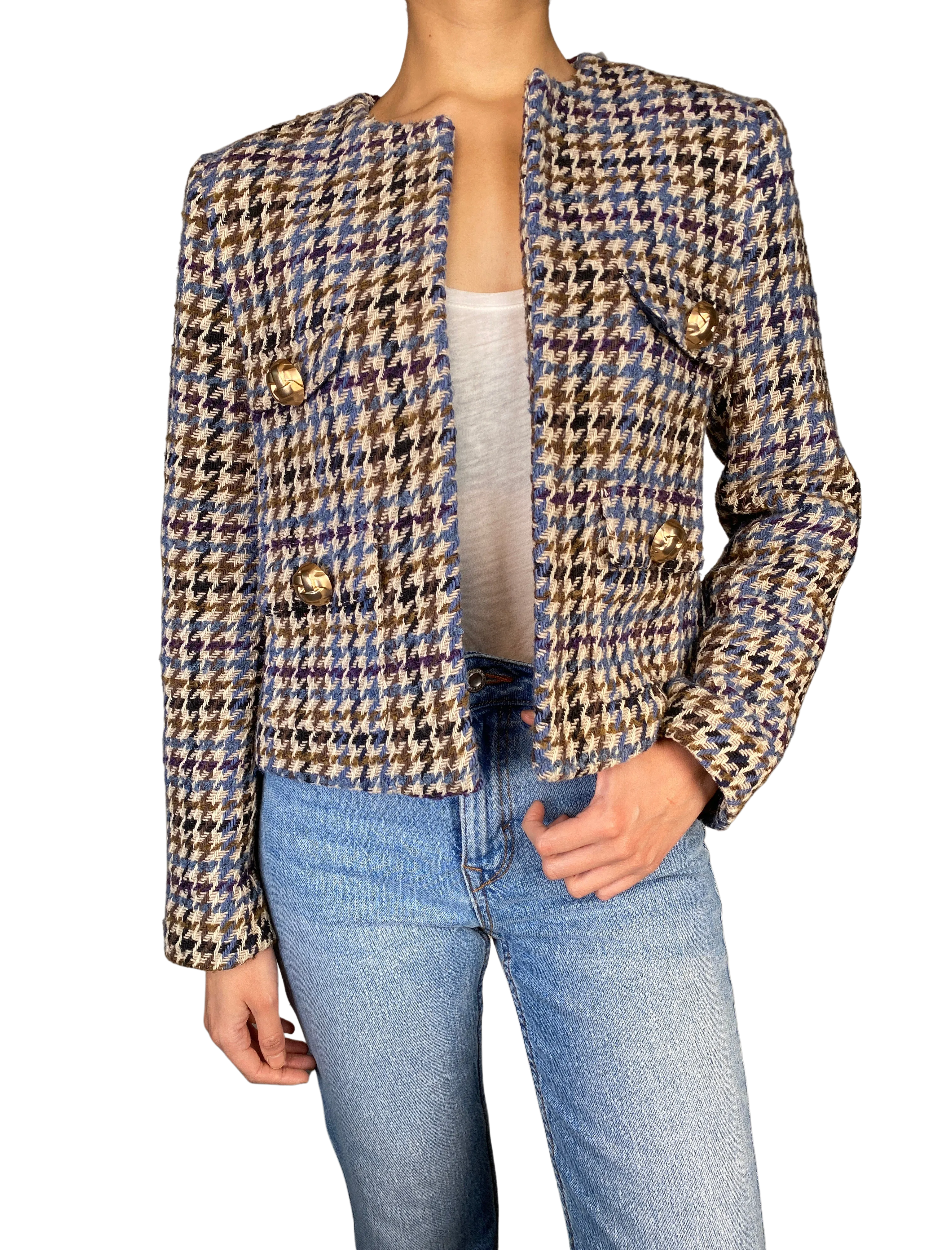 MANGO Tweed Botones