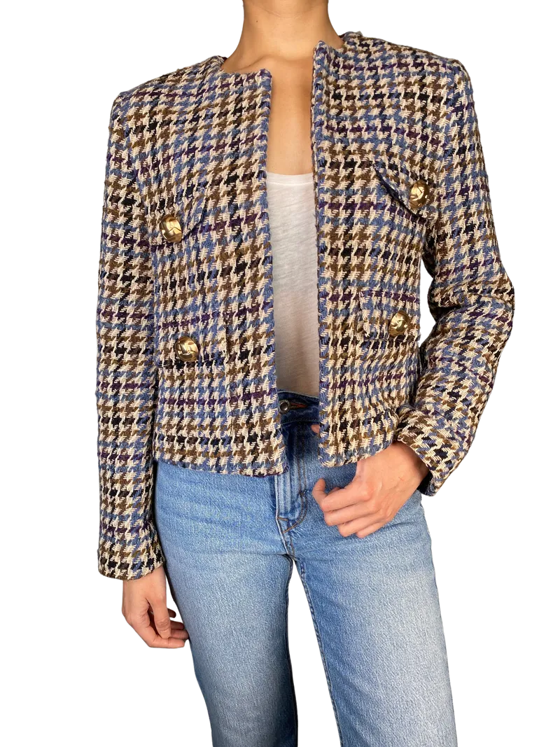 MANGO Tweed Botones