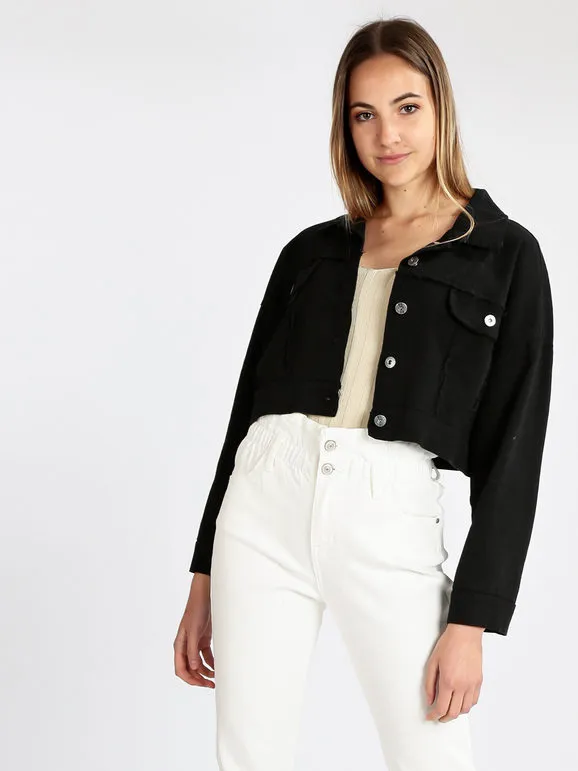 My.Station Chaqueta de mujer en jeans oversize
