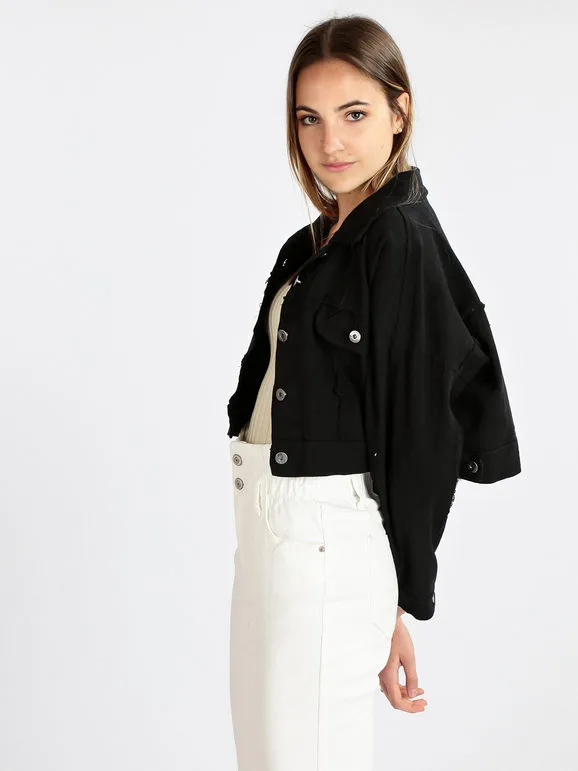 My.Station Chaqueta de mujer en jeans oversize