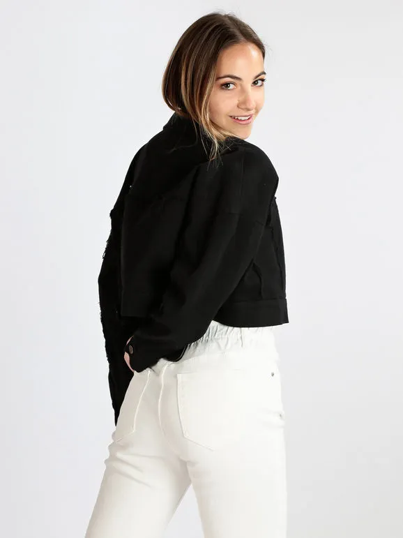 My.Station Chaqueta de mujer en jeans oversize