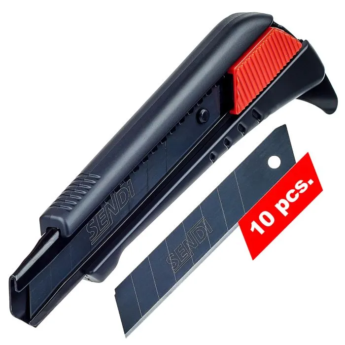 Navaja con gancho y cuchillas de repuesto SENDI ULTRA BLADE de 18 mm