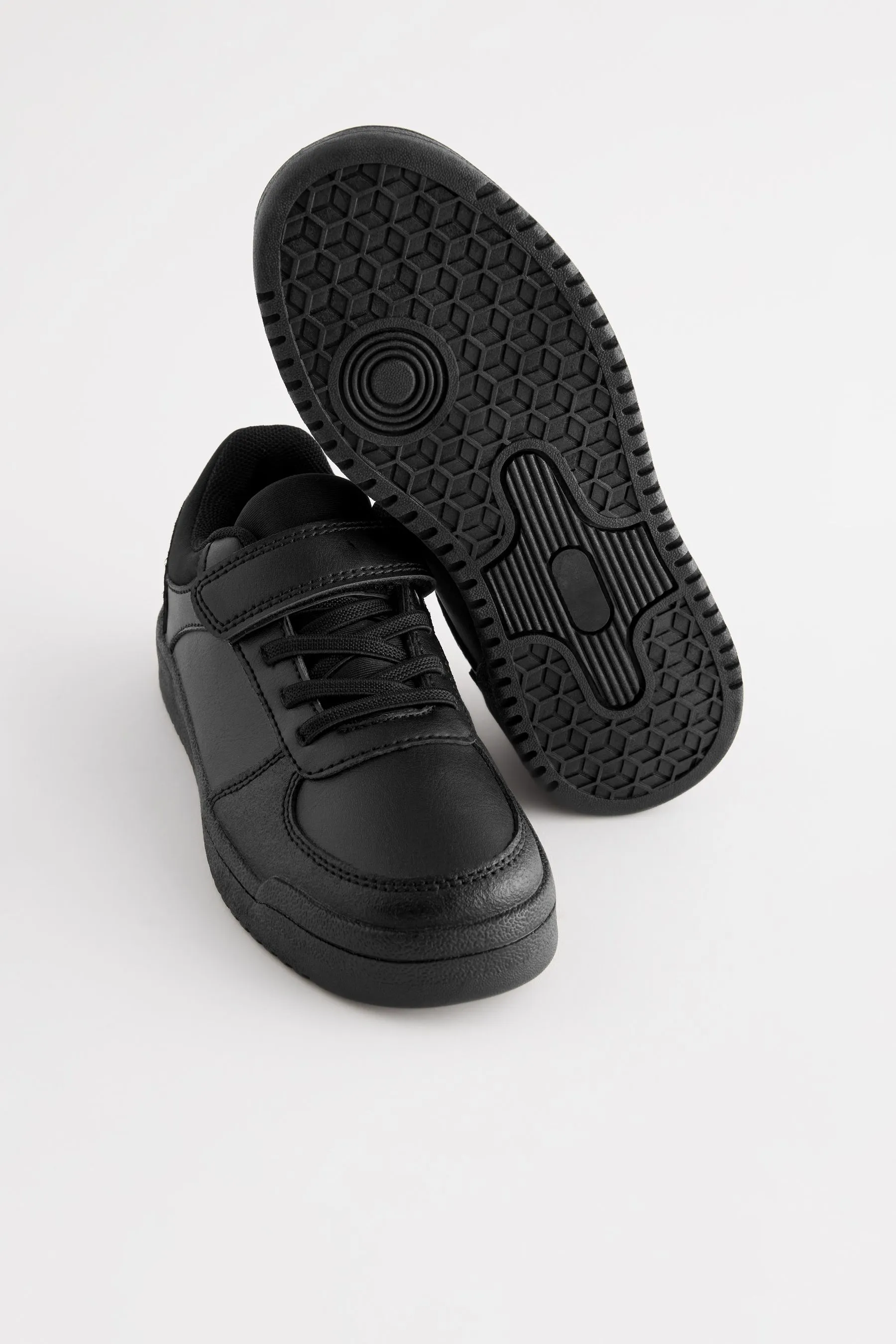NEGRO  SCHOOL ELASTIC LACE SHOES