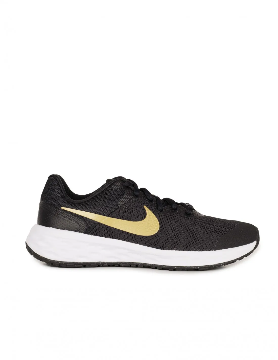 NIKE Revolution 6 Negras Logo Dorado