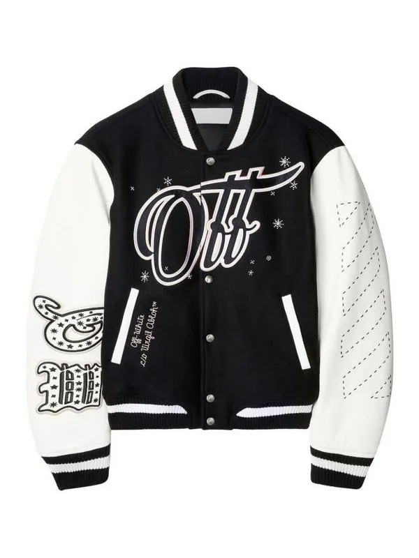 OFFWHITE CHAQUETA DE CUERO  NEGRO