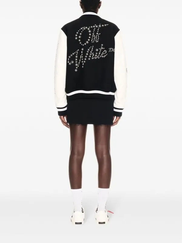 OFFWHITE CHAQUETA DE CUERO  NEGRO