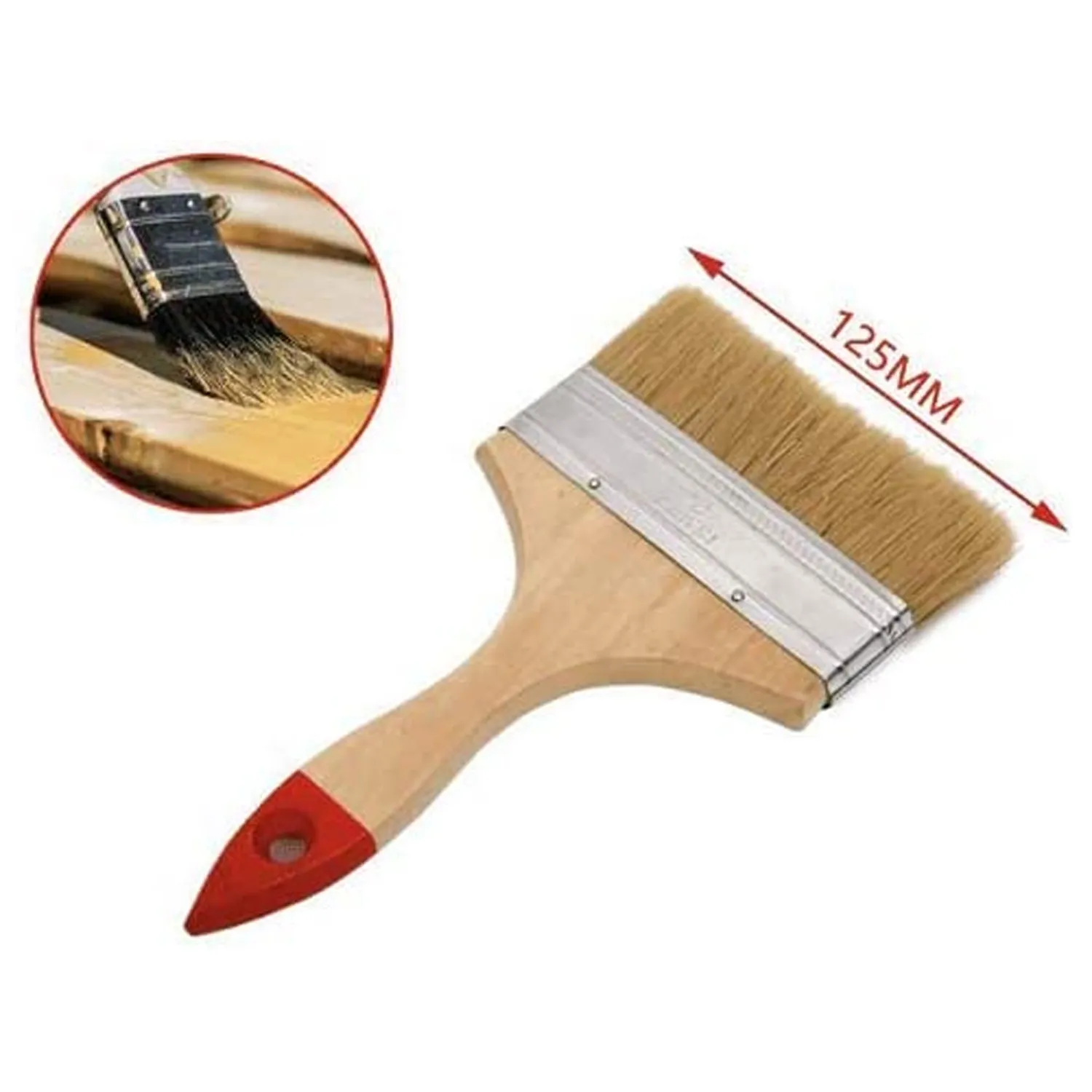 Paletina Pintura Doble Cerda Mango Madera 125 Mm