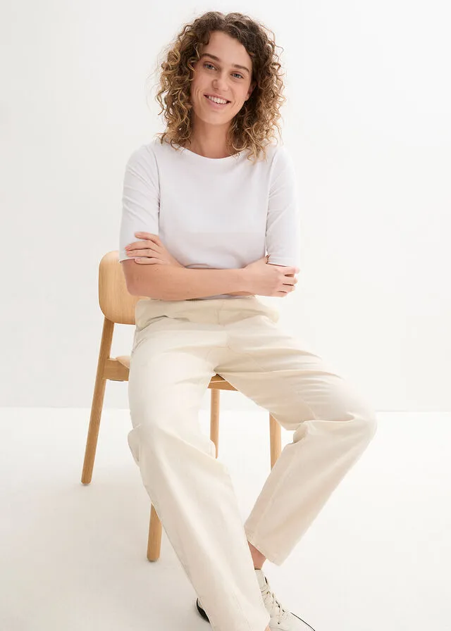 Pantalón de lino gris guijarro
