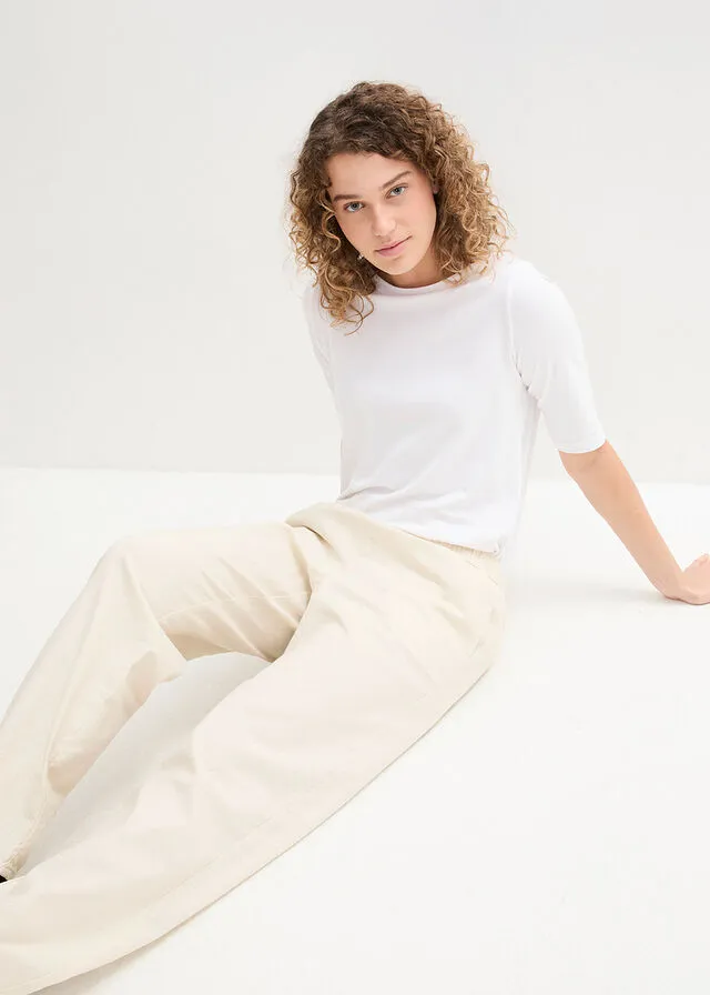 Pantalón de lino gris guijarro