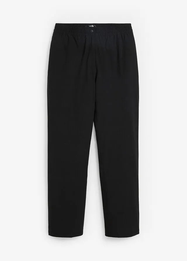 Pantalón térmico con forro polar, cintura cómoda, material impermeable y corte recto Negro