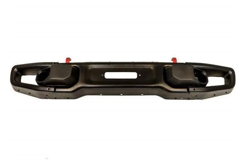 Parachoques delantero de acero recto con barra de toro y placa de cabestrante OFD Wrangler JK