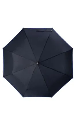 Paraguas de bolsillo con cenefa azul