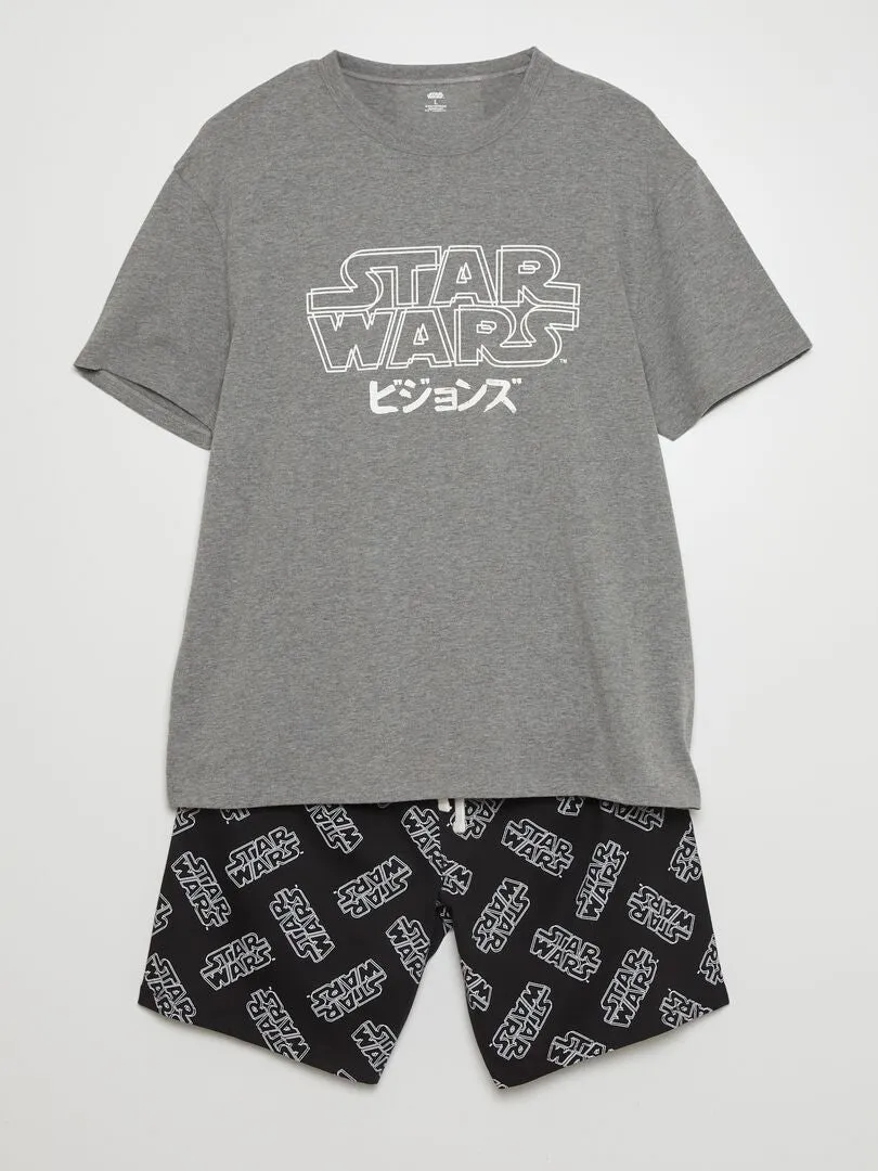 PIJAMA CORTO 'STAR WARS'  2 PIEZAS  NEGRO
