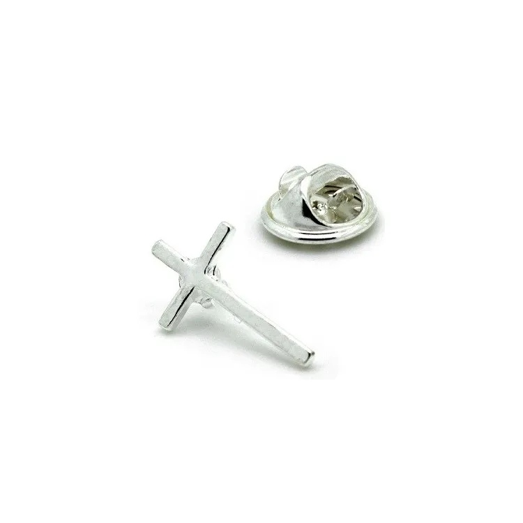Pin de cruz con la forma que quieras en plata de ley