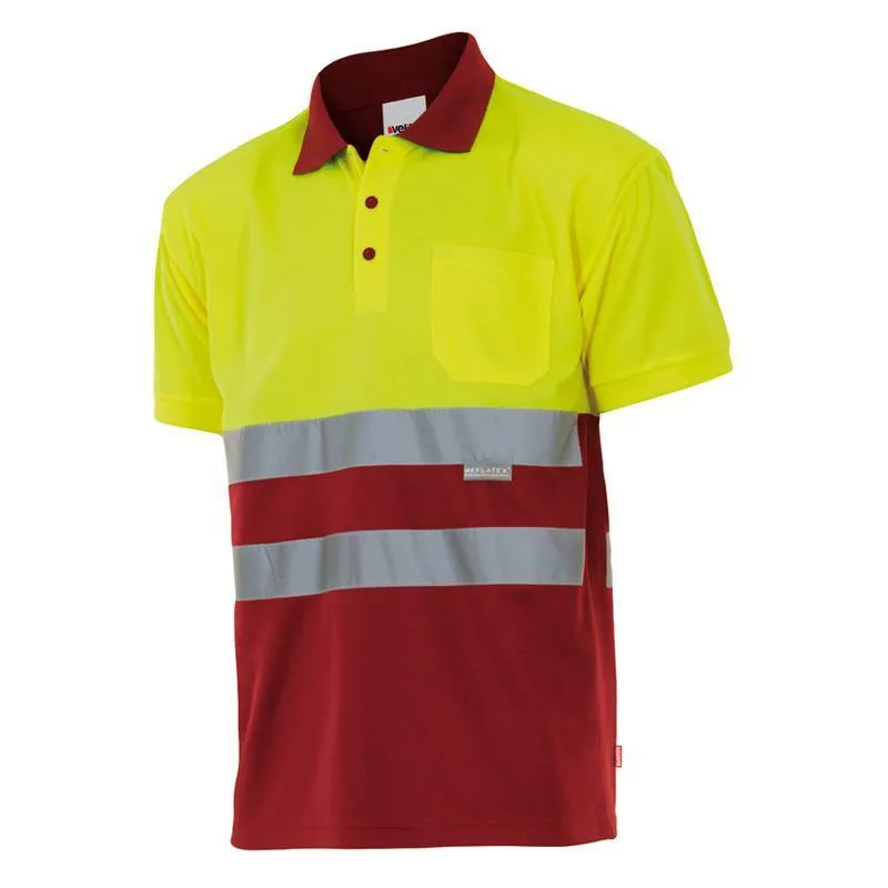 Polo bicolor de Alta Visibilidad de manga corta