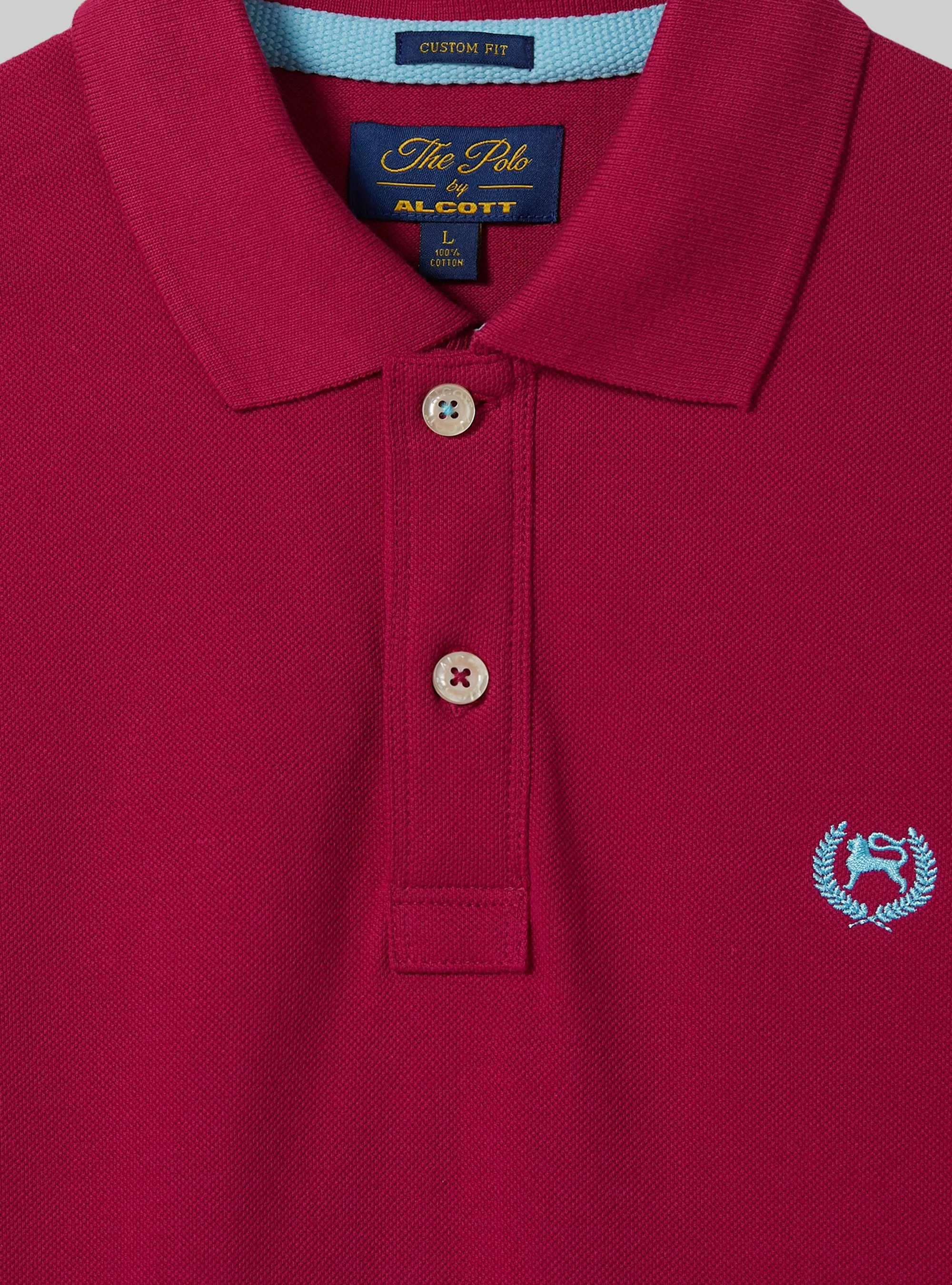 Polo de piqué de algodón con bordado
