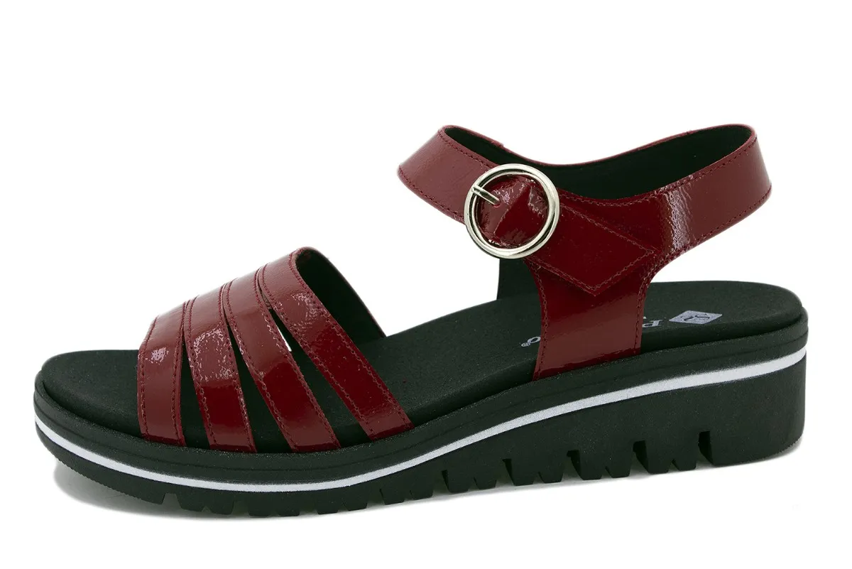 Red Patent Removable Insole Sandal