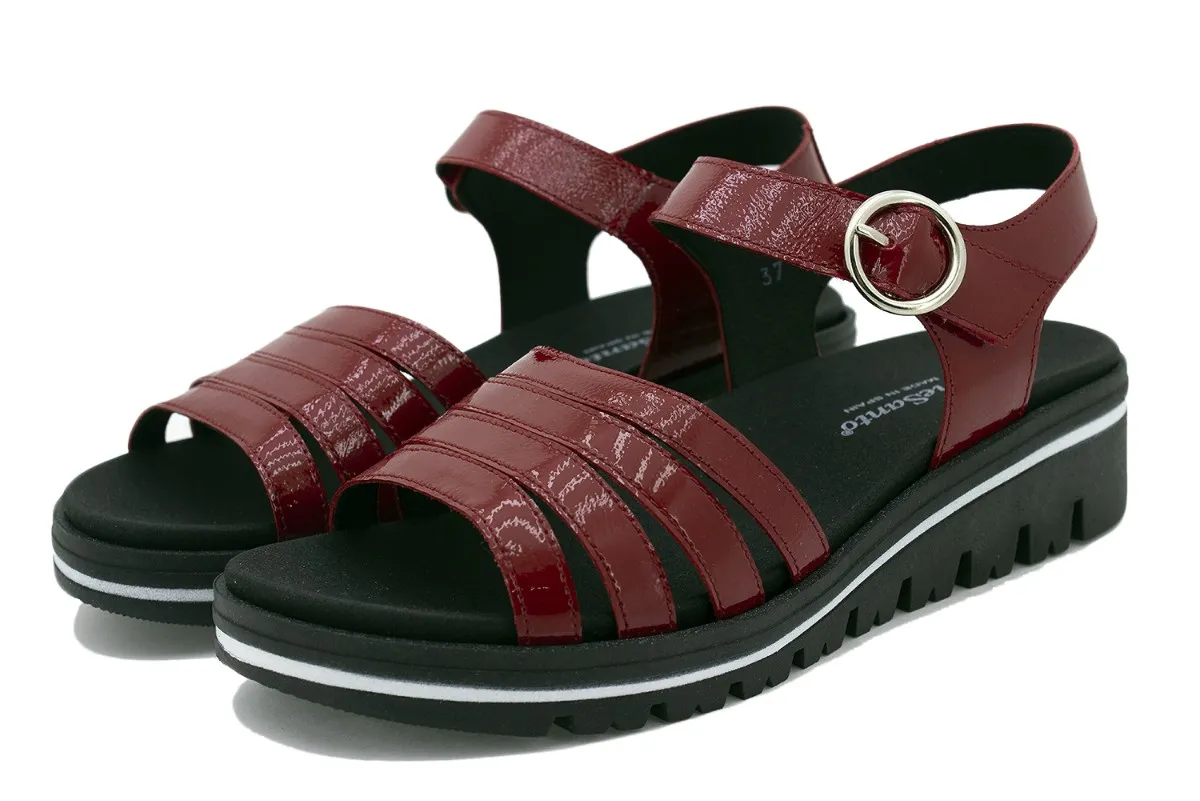 Red Patent Removable Insole Sandal