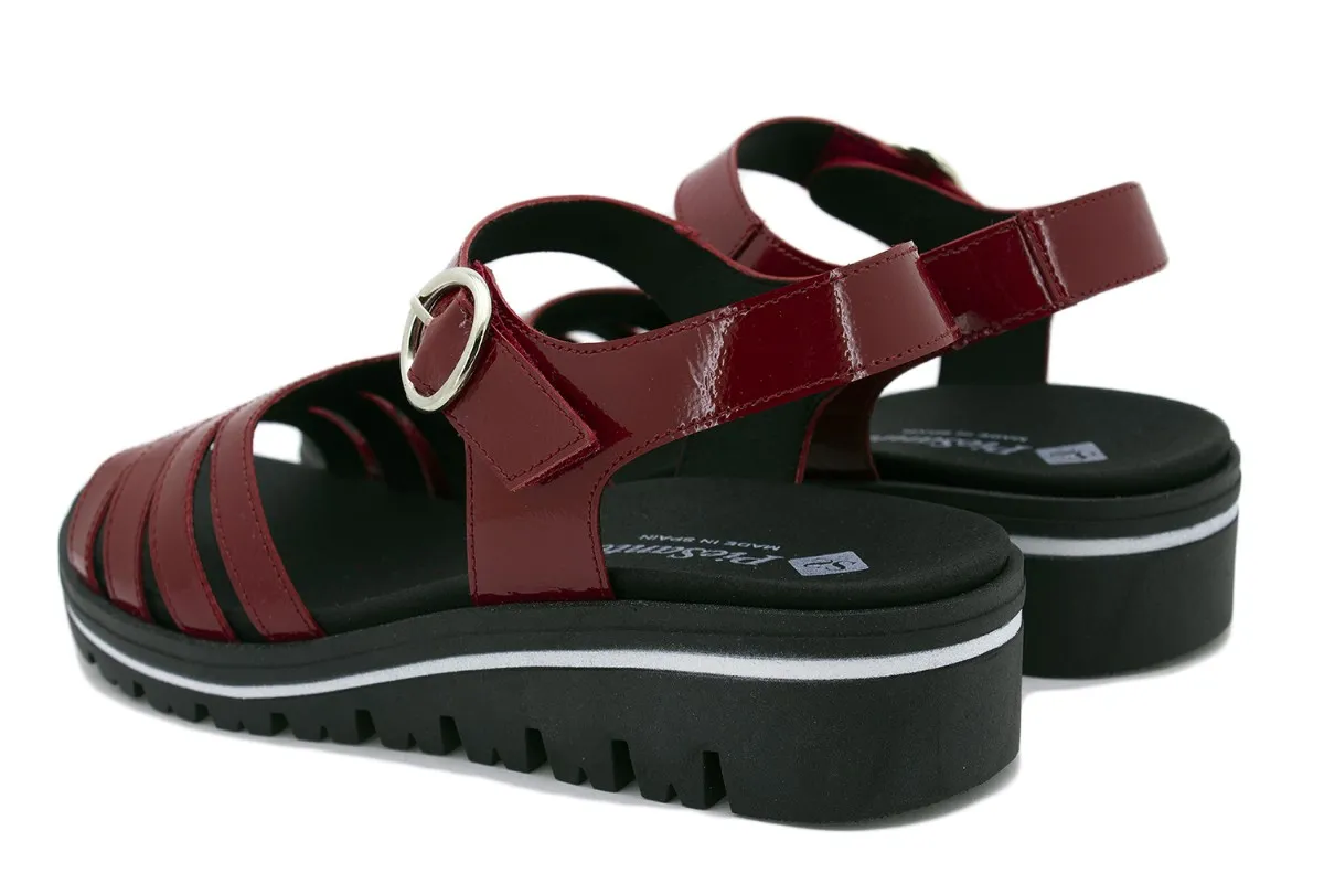 Red Patent Removable Insole Sandal