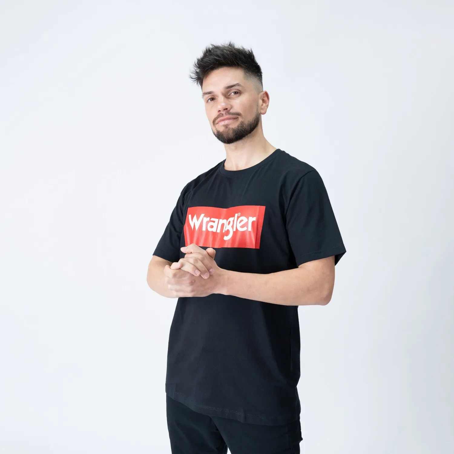 REMERA WRANGLER DE HOMBRE  BOX LOGO TSHIRT  WM5502URPR  SIN COLOR