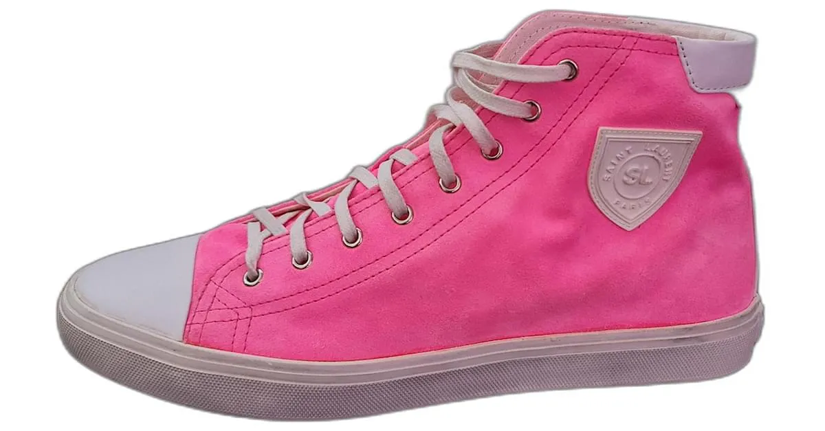 SAINT LAURENT NEAKERS ALTOS BEDFORD  FUCSIA FLUO 