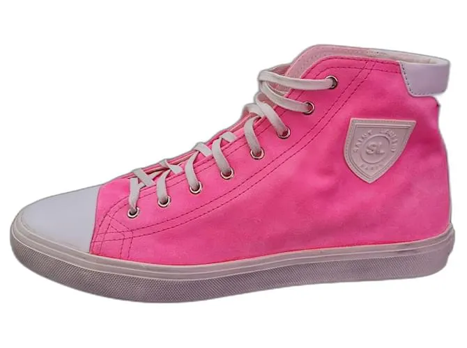 SAINT LAURENT NEAKERS ALTOS BEDFORD  FUCSIA FLUO 