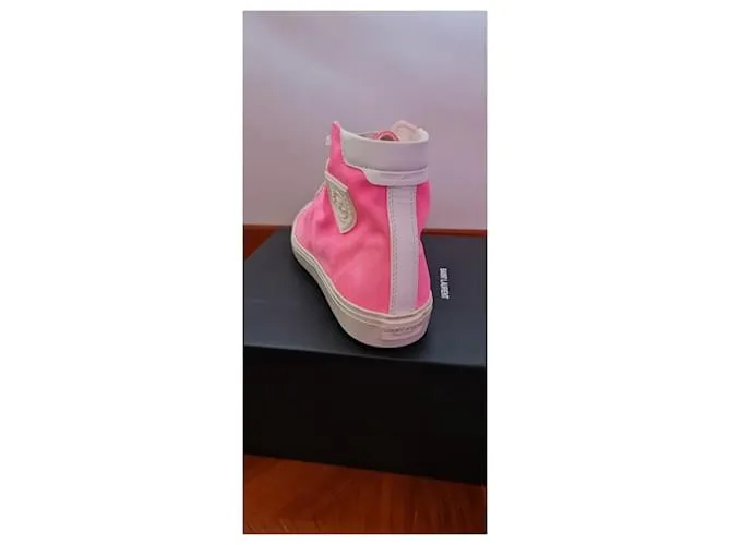 SAINT LAURENT NEAKERS ALTOS BEDFORD  FUCSIA FLUO 