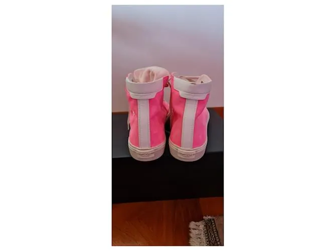 SAINT LAURENT NEAKERS ALTOS BEDFORD  FUCSIA FLUO 